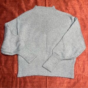 Light Blue Mock Neck Sweater